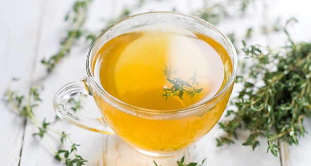 Herbal tea with thyme.